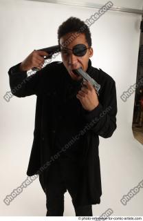 Garson STANDING POSE WITH GUNS SUICIDE